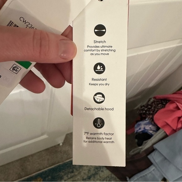 NWT Calvin Klein Hooded Satin Puffer Jacket, size L - Picture 9 of 15